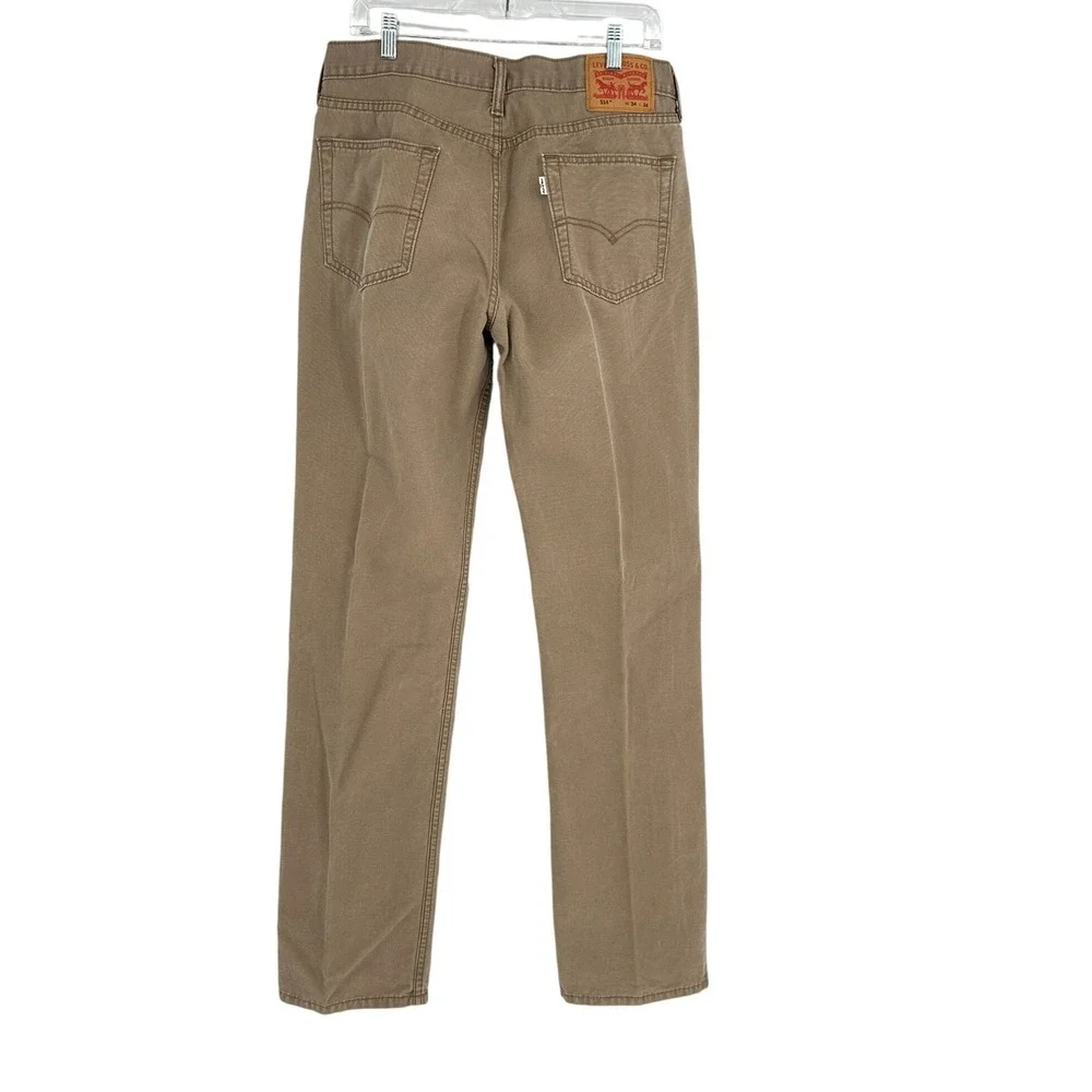 Levis 514 Straight Fit Pants Mens 34x34 Brown Tan Excellent Cotton Twill Jeans
